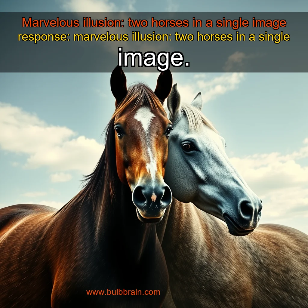 You are currently viewing Marvelous illusion: two horses in a single image


 response: marvelous illusion: two horses in a single image.