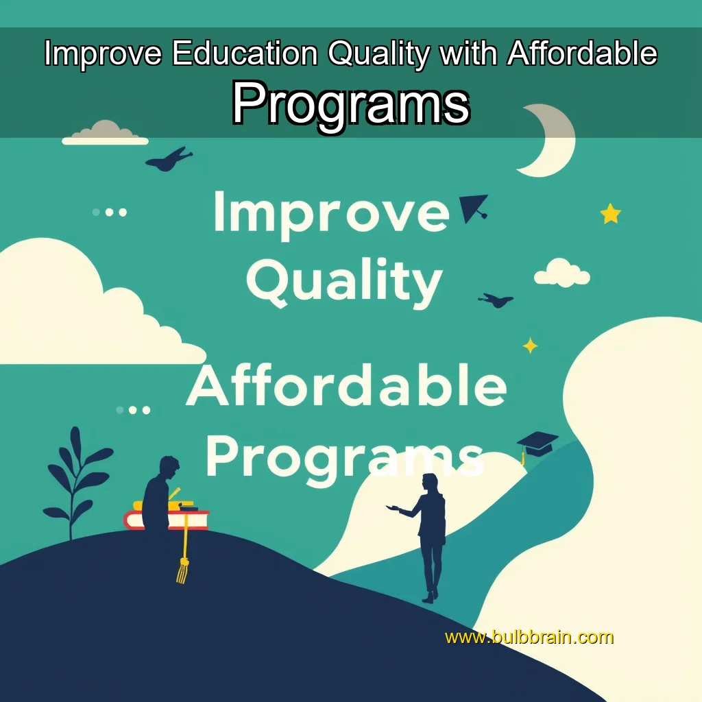 You are currently viewing Improve Education Quality with Affordable Programs