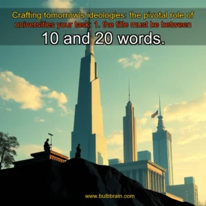 Read more about the article Crafting tomorrow’s ideologies: the pivotal role of universities


 your task:

1. the title must be between 10 and 20 words.