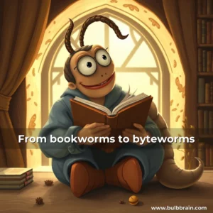 Artistic representation for From bookworms to byteworms