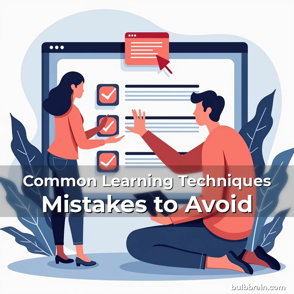 Artistic representation for Common Learning Techniques Mistakes to Avoid