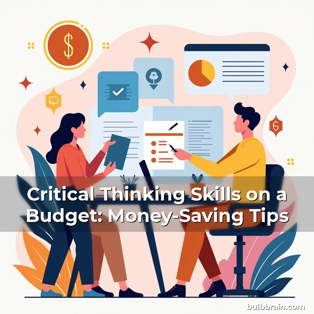 Artistic representation for Critical Thinking Skills on a Budget: Money-Saving Tips
