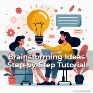 Artistic representation for Brainstorming Ideas Step-by-Step Tutorial