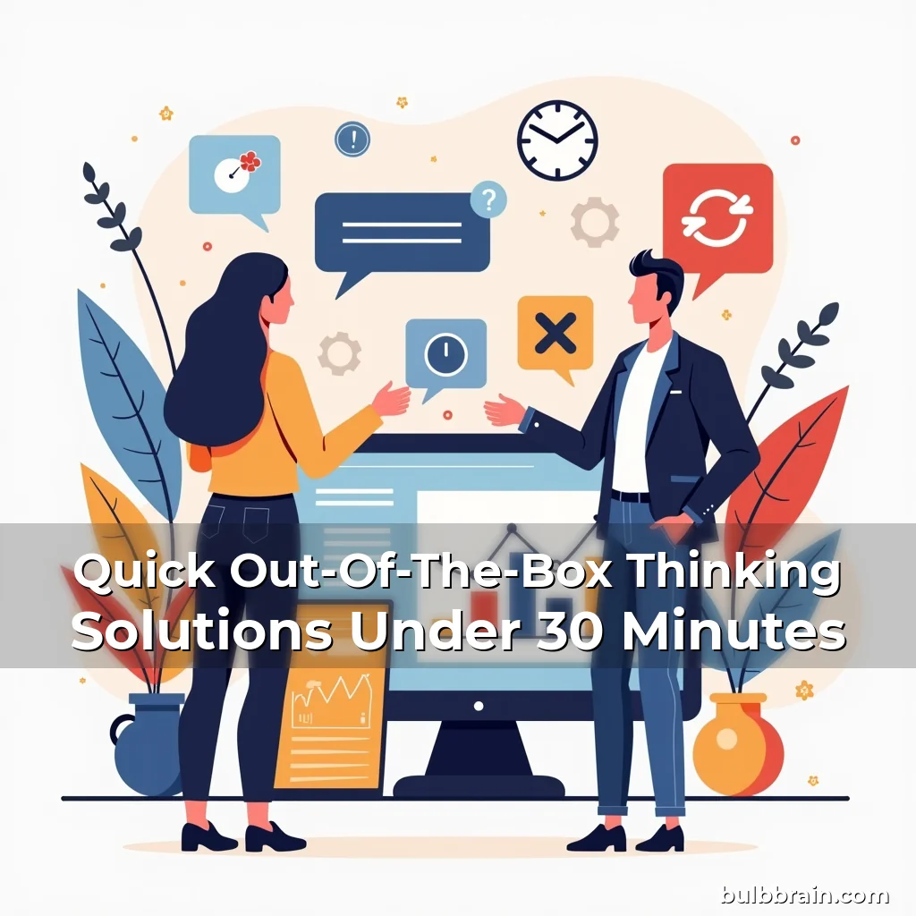 Artistic representation for Quick Out-Of-The-Box Thinking Solutions Under 30 Minutes