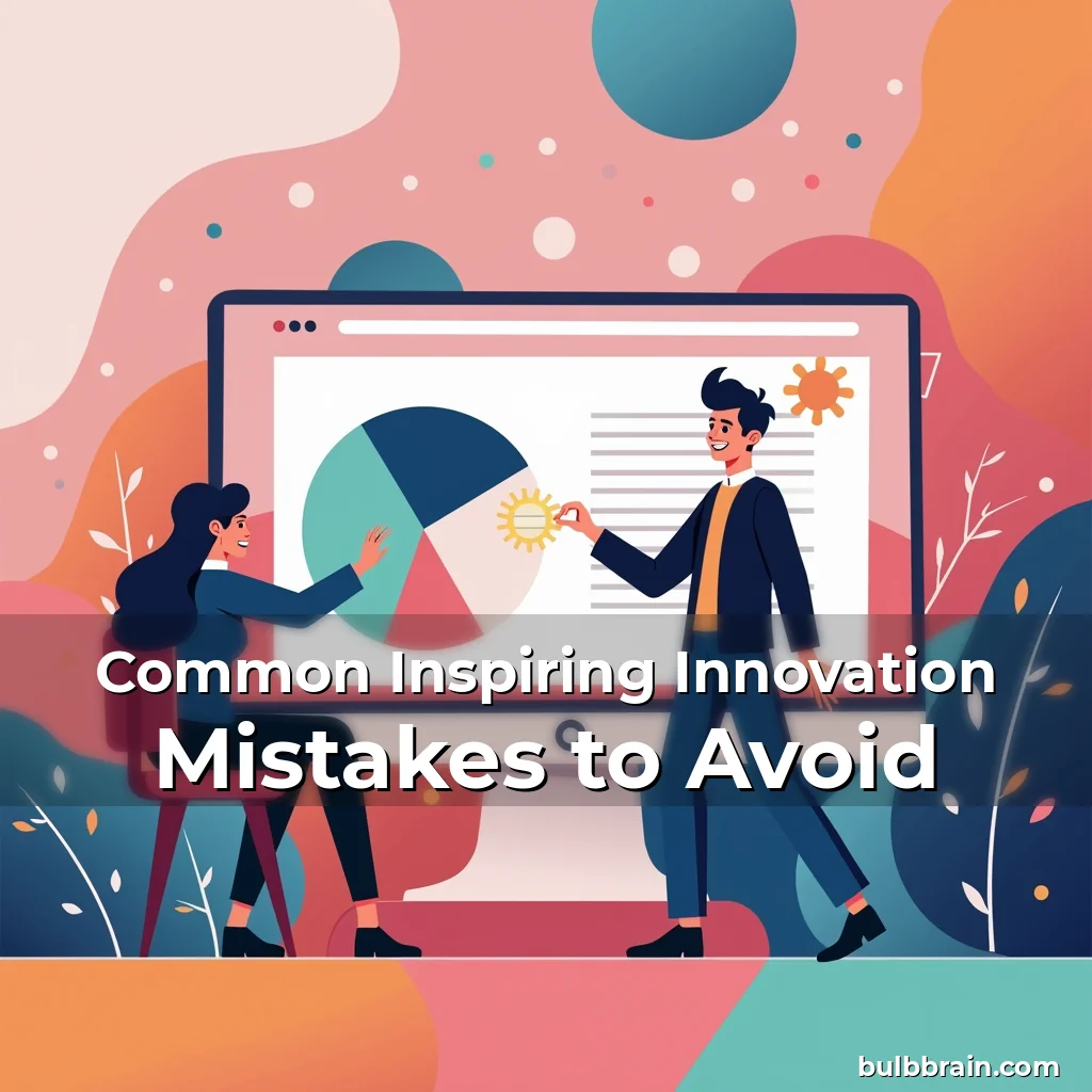 Artistic representation for Common Inspiring Innovation Mistakes to Avoid