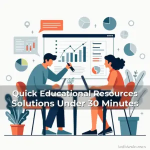 Artistic representation for Quick Educational Resources Solutions Under 30 Minutes