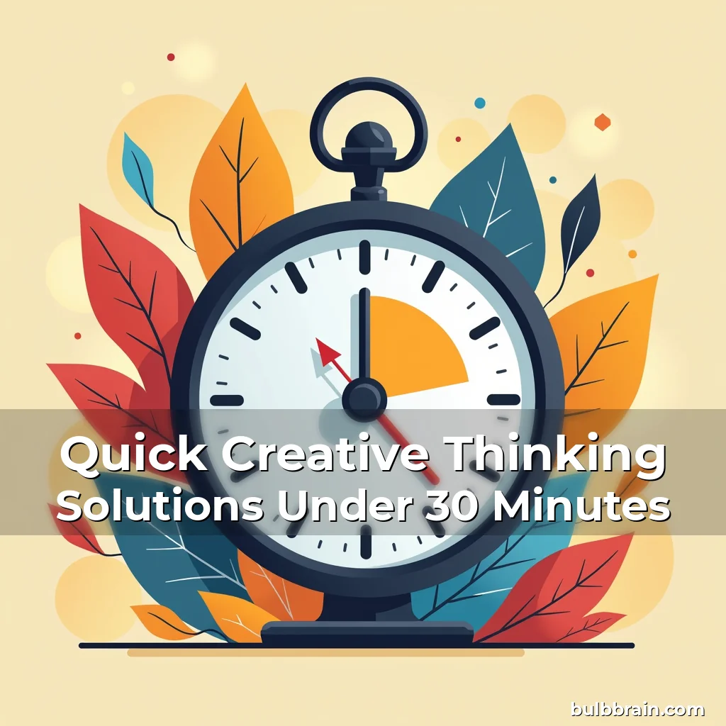 You are currently viewing Quick Creative Thinking Solutions Under 30 Minutes