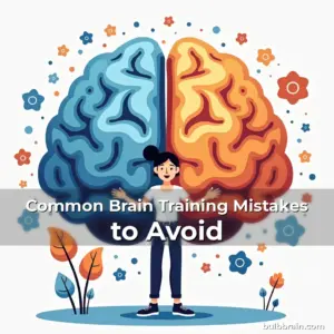 Artistic representation for Common Brain Training Mistakes to Avoid