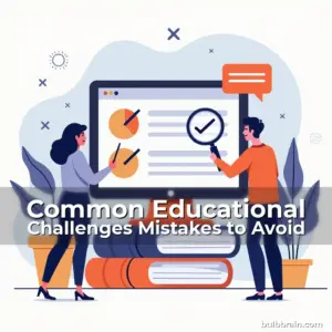Artistic representation for Common Educational Challenges Mistakes to Avoid