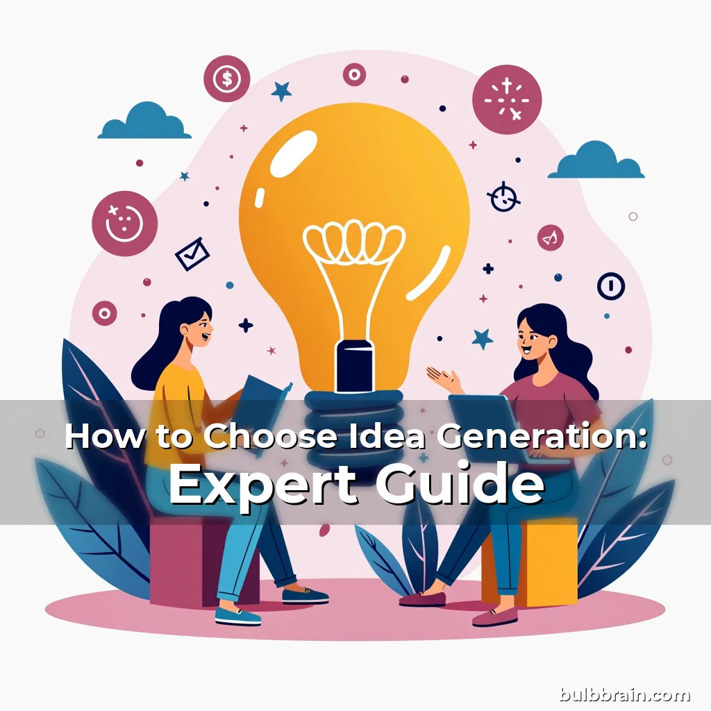 Artistic representation for How to Choose Idea Generation: Expert Guide