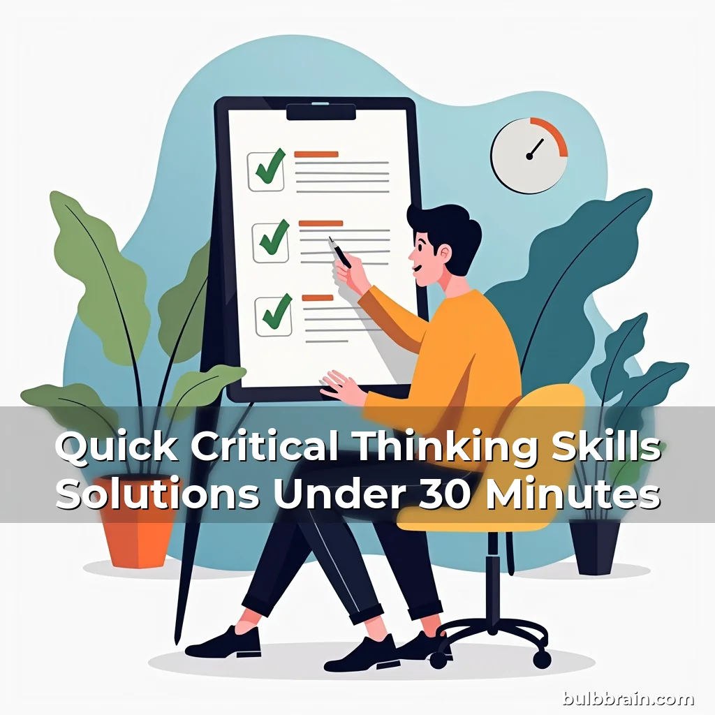 Artistic representation for Quick Critical Thinking Skills Solutions Under 30 Minutes