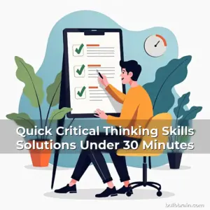 Artistic representation for Quick Critical Thinking Skills Solutions Under 30 Minutes