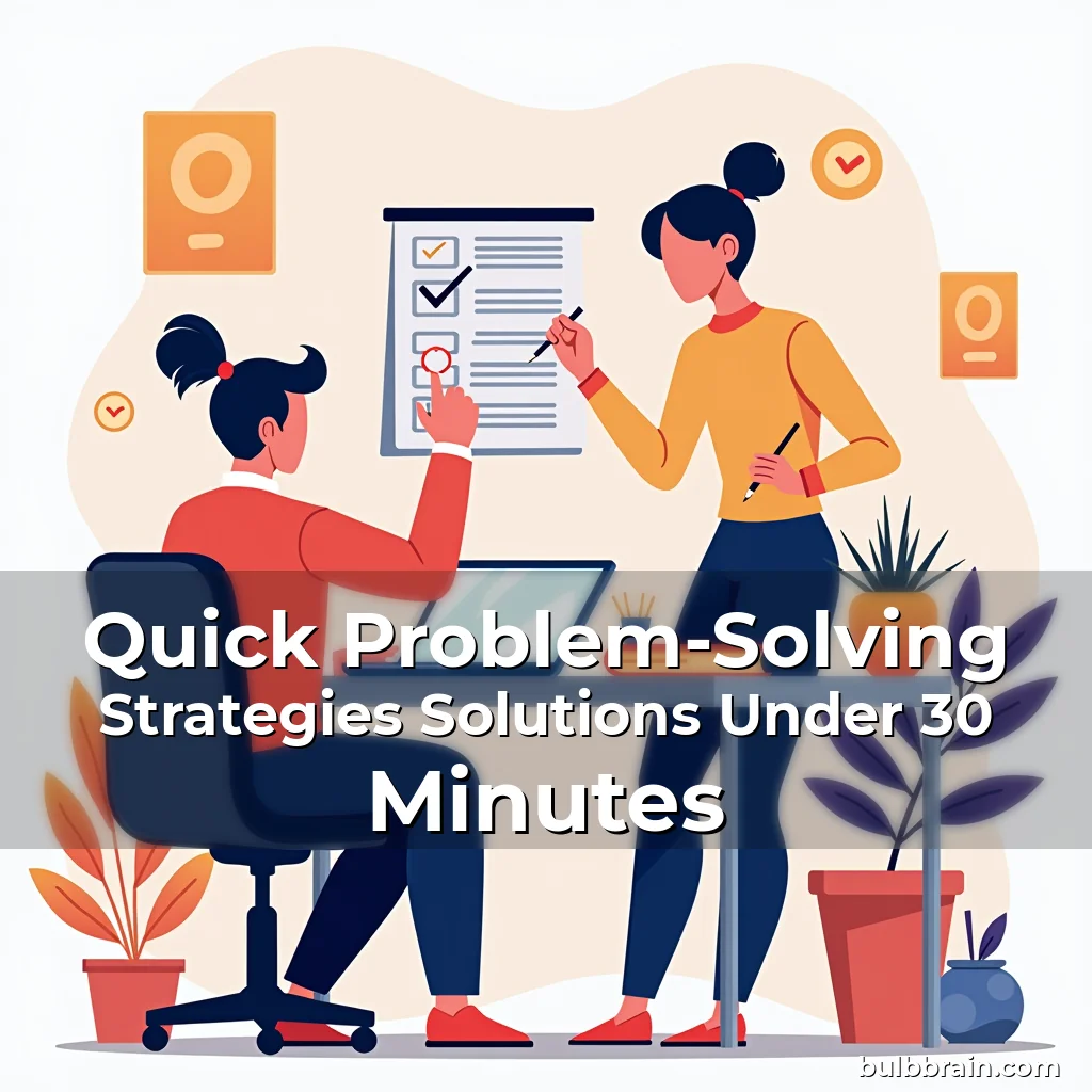 Artistic representation for Quick Problem-Solving Strategies Solutions Under 30 Minutes