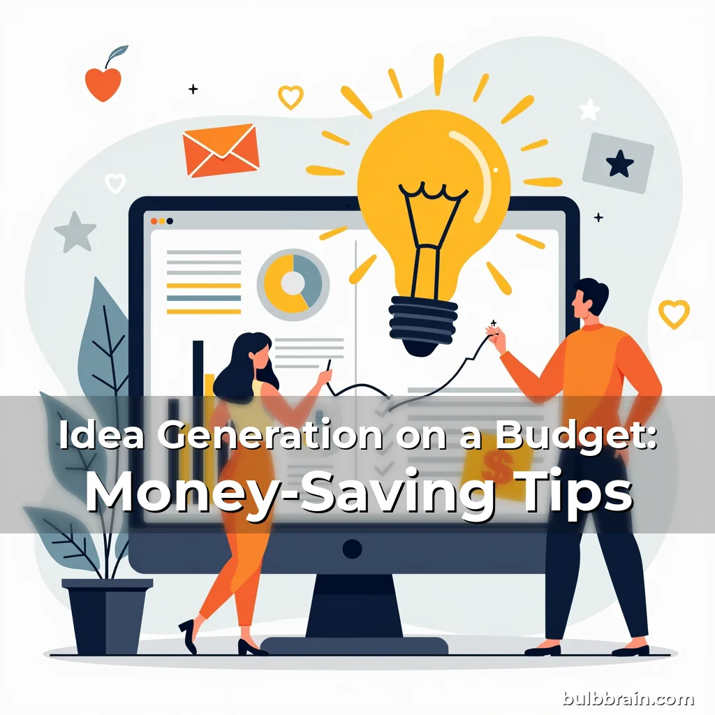 Artistic representation for Idea Generation on a Budget: Money-Saving Tips