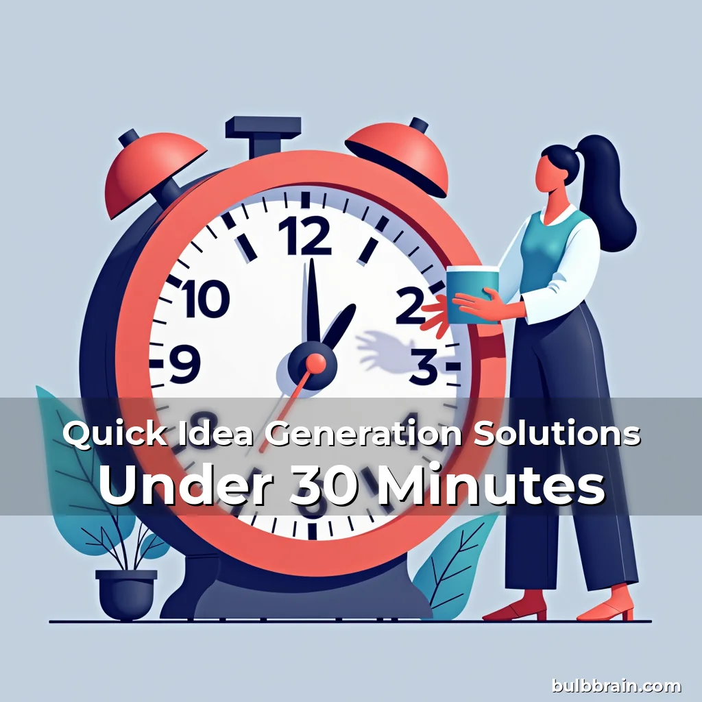 Artistic representation for Quick Idea Generation Solutions Under 30 Minutes