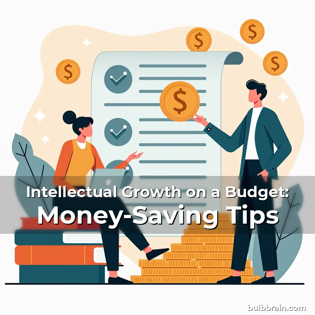 Artistic representation for Intellectual Growth on a Budget: Money-Saving Tips