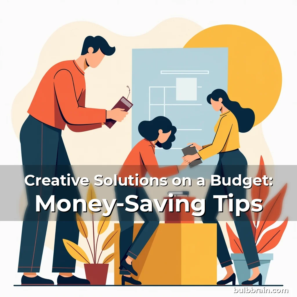 Artistic representation for Creative Solutions on a Budget: Money-Saving Tips