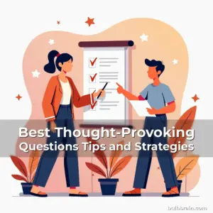 Artistic representation for Best Thought-Provoking Questions Tips and Strategies
